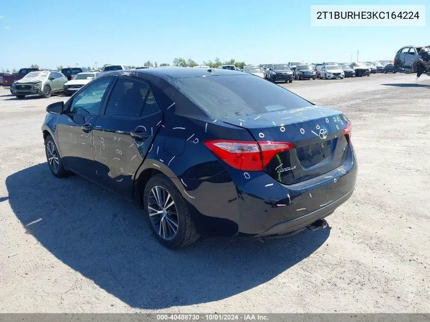 2T1BURHE3KC164224 2019 Toyota Corolla Le