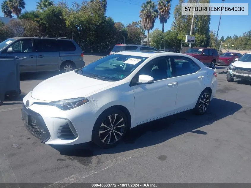 5YFBURHE6KP864030 2019 Toyota Corolla L/Le/Xle/Se/Xse