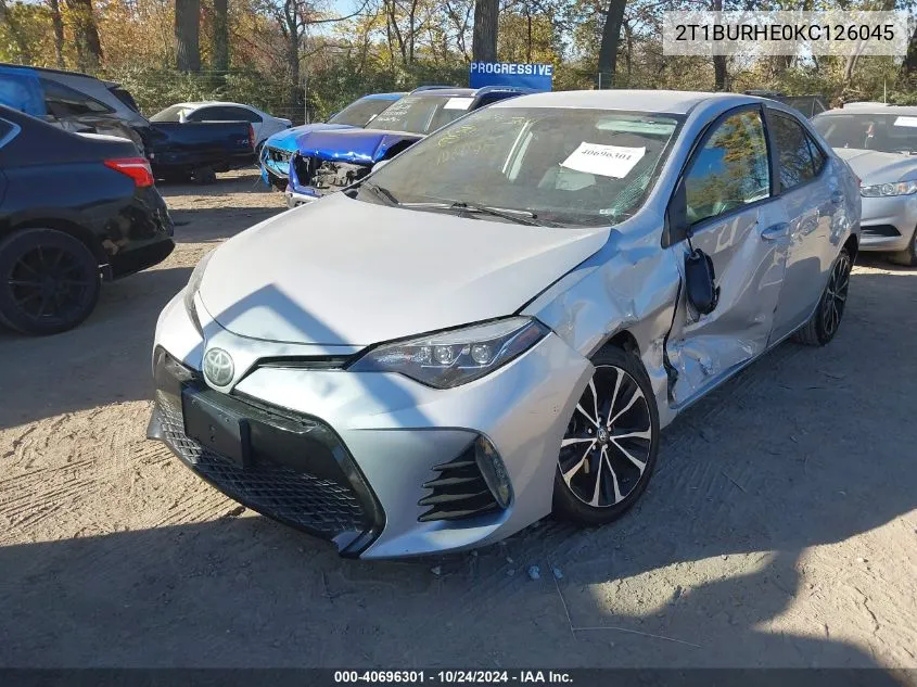 2T1BURHE0KC126045 2019 Toyota Corolla Se