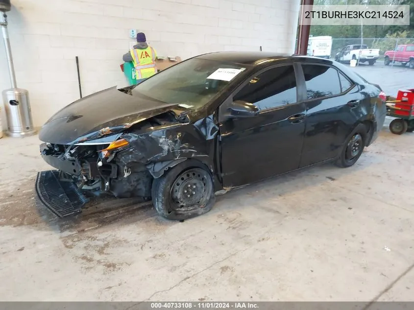 2019 Toyota Corolla Le VIN: 2T1BURHE3KC214524 Lot: 40733108