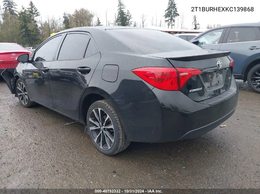 2T1BURHEXKC139868 2019 Toyota Corolla Se