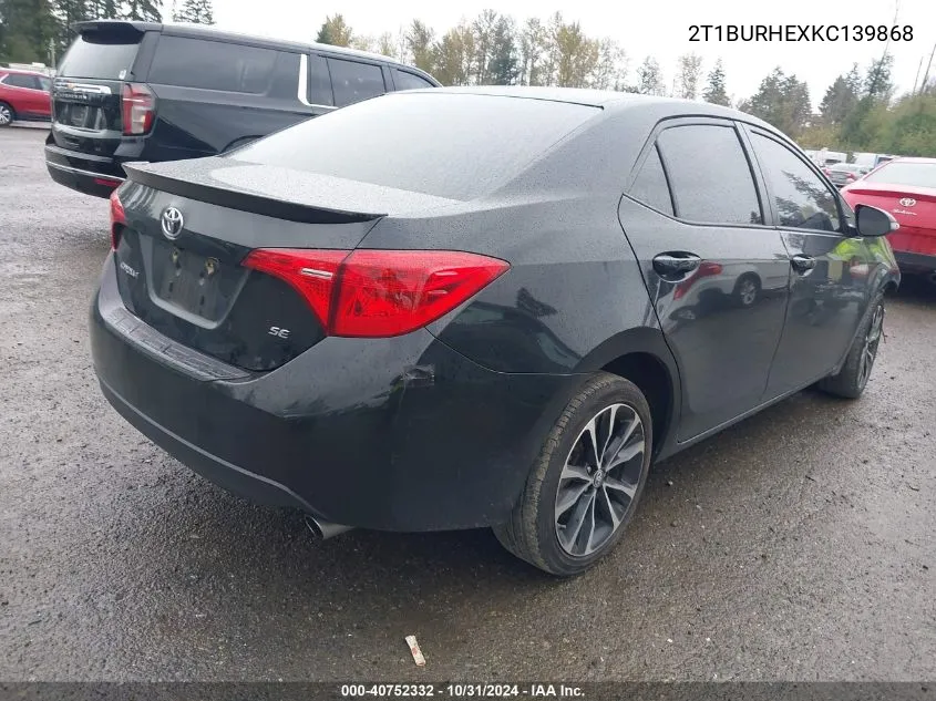 2T1BURHEXKC139868 2019 Toyota Corolla Se