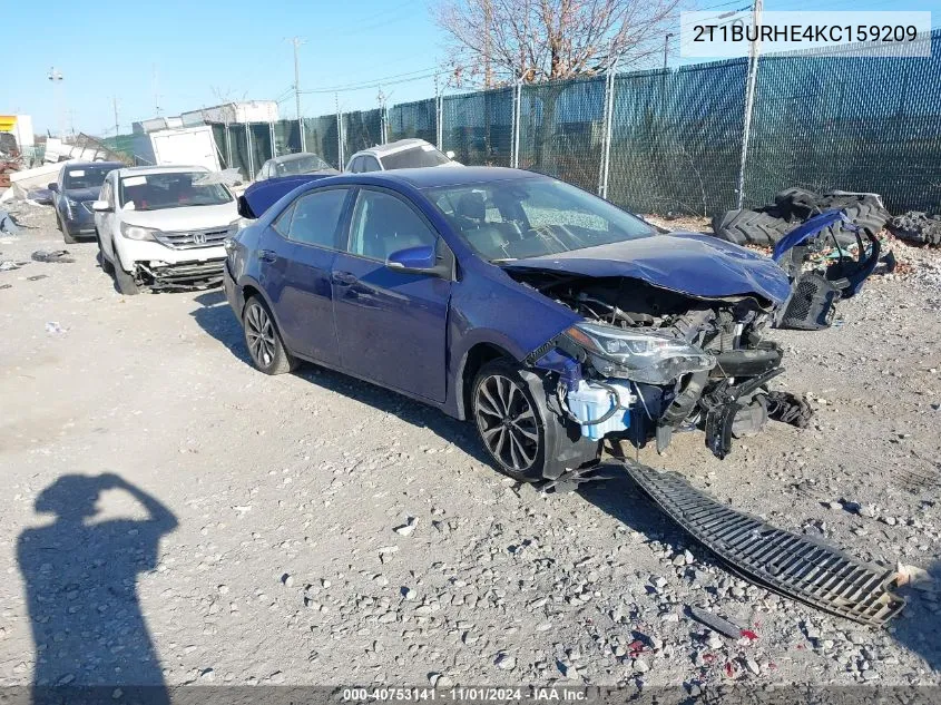 2T1BURHE4KC159209 2019 Toyota Corolla Se