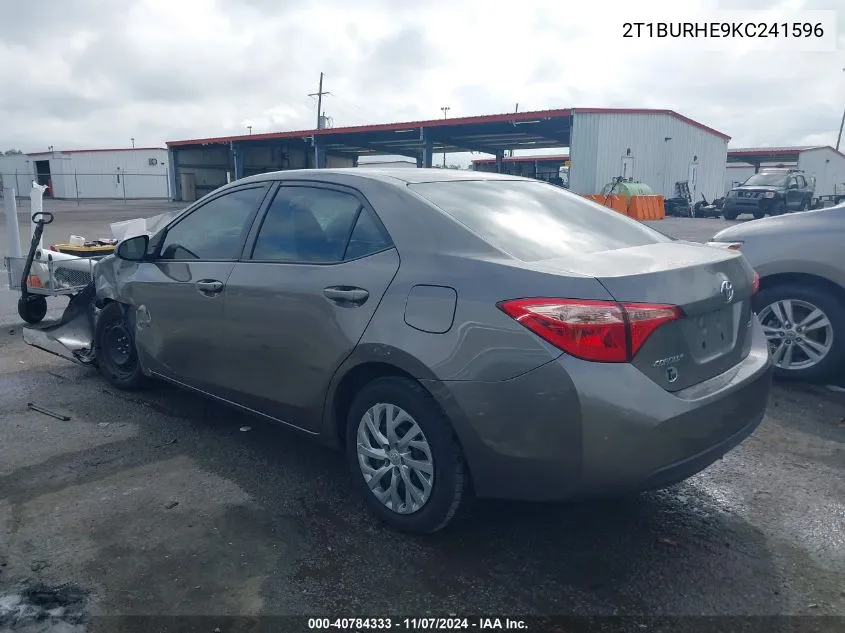 2T1BURHE9KC241596 2019 Toyota Corolla Le