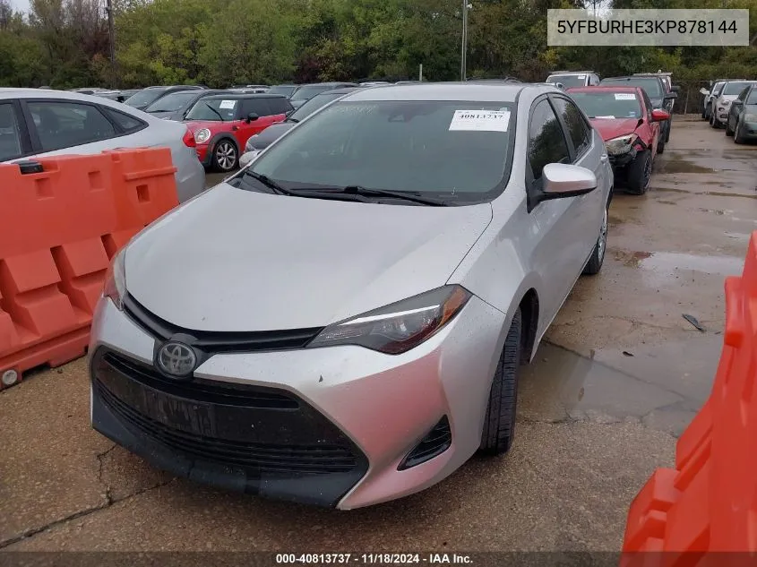 2019 Toyota Corolla L/Le/Xle/Se/Xse VIN: 5YFBURHE3KP878144 Lot: 40813737