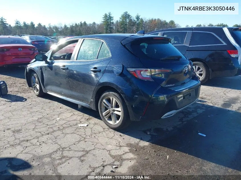 2019 Toyota Corolla Se VIN: JTNK4RBE3K3050446 Lot: 40844444