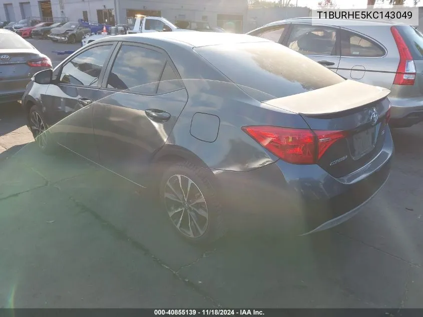 T1BURHE5KC143049 2019 Toyota Corolla Se