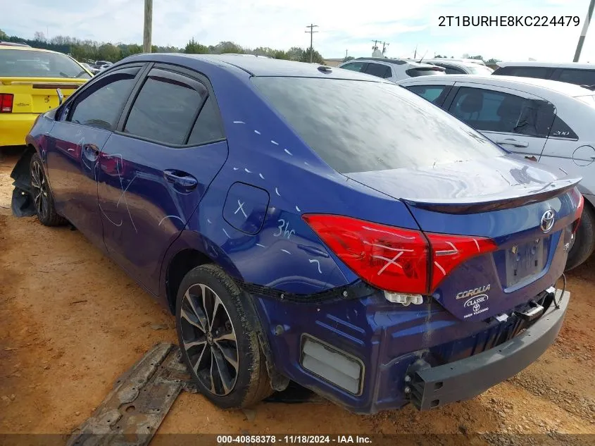 2019 Toyota Corolla L/Le/Xle/Se/Xse VIN: 2T1BURHE8KC224479 Lot: 40858378