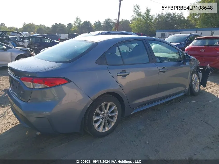 5YFBPRBE4LP108648 2020 Toyota Corolla