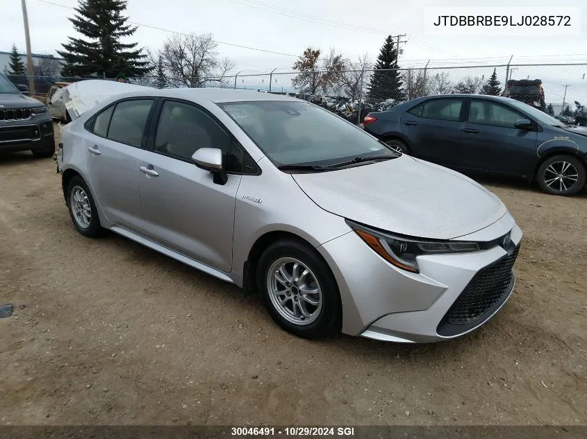 2020 Toyota Corolla Le VIN: JTDBBRBE9LJ028572 Lot: 30046491