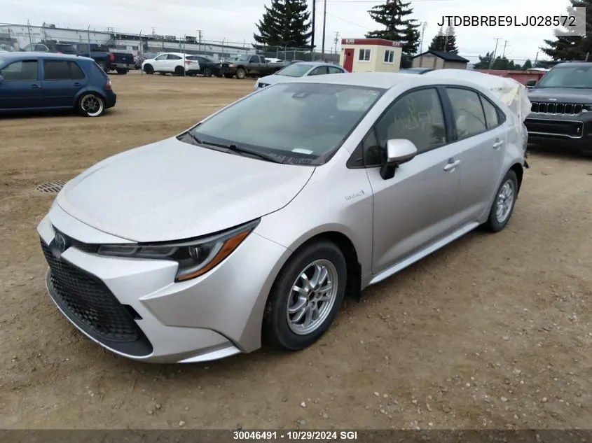 2020 Toyota Corolla Le VIN: JTDBBRBE9LJ028572 Lot: 30046491