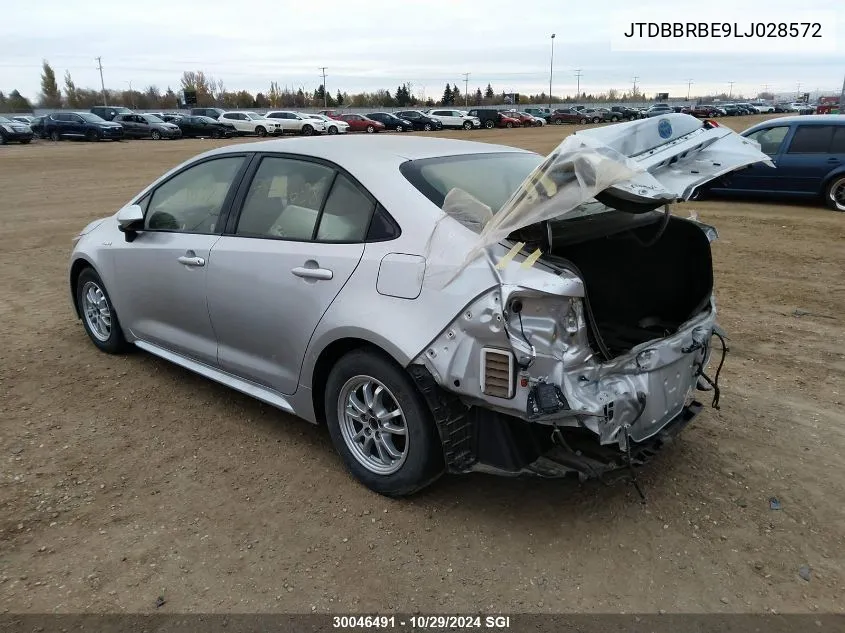 2020 Toyota Corolla Le VIN: JTDBBRBE9LJ028572 Lot: 30046491