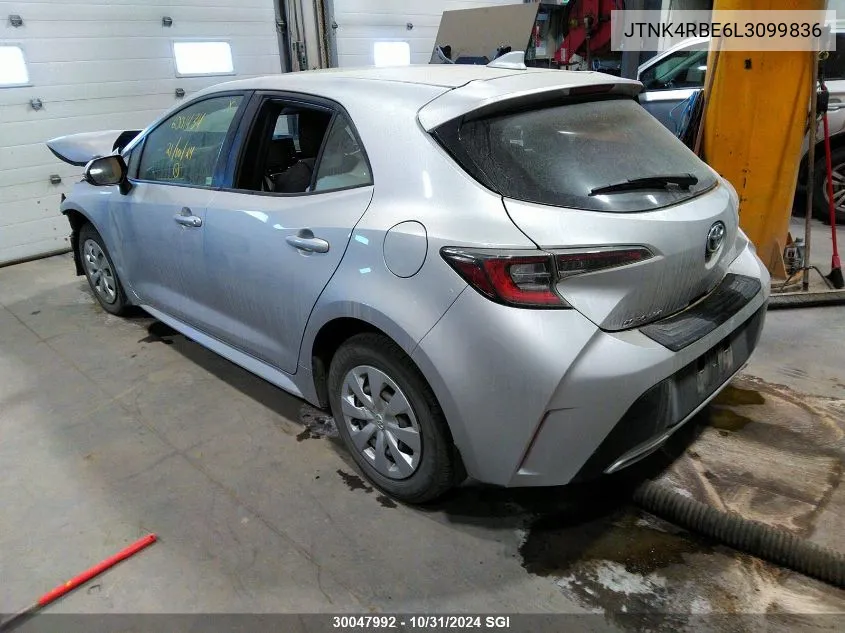 2020 Toyota Corolla Se/Xse VIN: JTNK4RBE6L3099836 Lot: 30047992