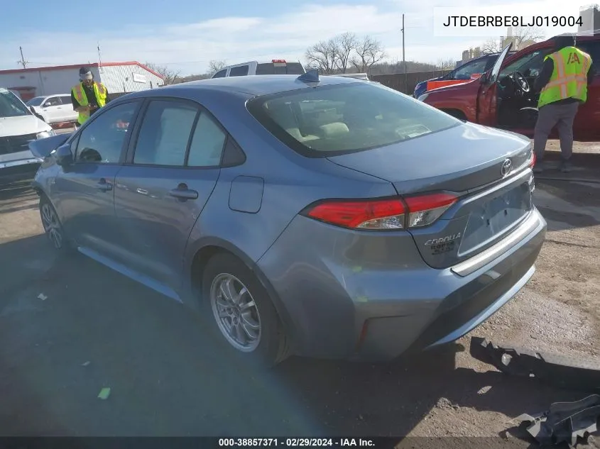 2020 Toyota Corolla Hybrid Le VIN: JTDEBRBE8LJ019004 Lot: 38857371