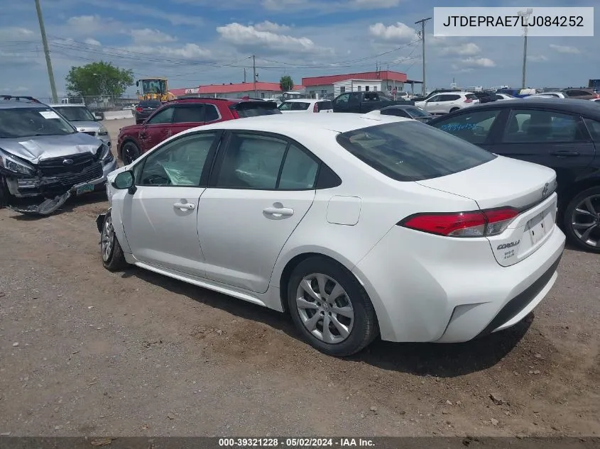 2020 Toyota Corolla Le VIN: JTDEPRAE7LJ084252 Lot: 39321228