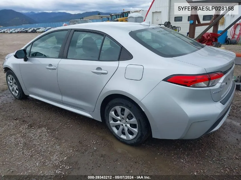 5YFEPRAE5LP028158 2020 Toyota Corolla Le