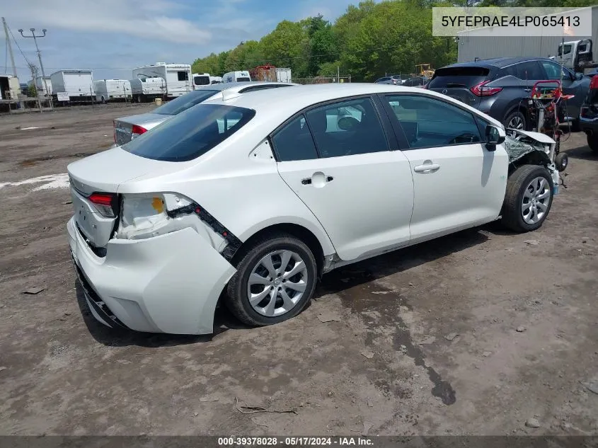 2020 Toyota Corolla Le VIN: 5YFEPRAE4LP065413 Lot: 40426450