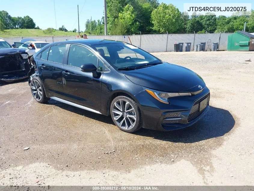 2020 Toyota Corolla Se VIN: JTDS4RCE9LJ020075 Lot: 39388212