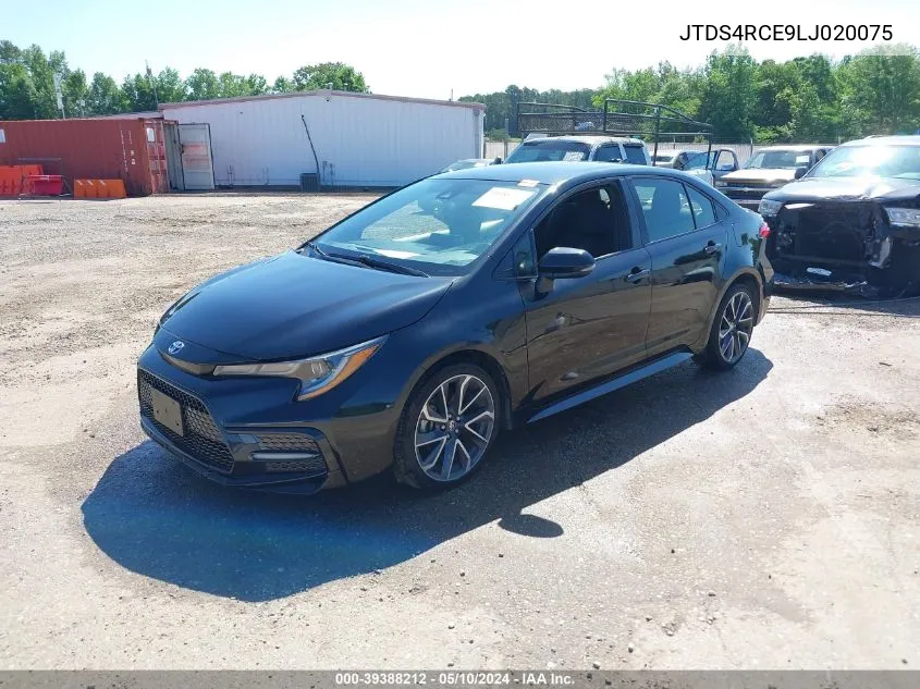 2020 Toyota Corolla Se VIN: JTDS4RCE9LJ020075 Lot: 39388212