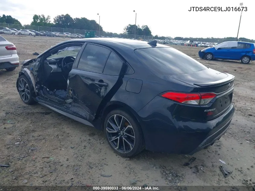 2020 Toyota Corolla Se VIN: JTDS4RCE9LJ016673 Lot: 39590033