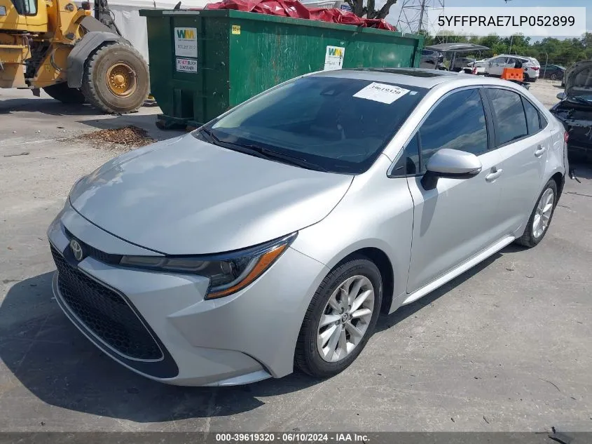 2020 Toyota Corolla Xle VIN: 5YFFPRAE7LP052899 Lot: 39619320