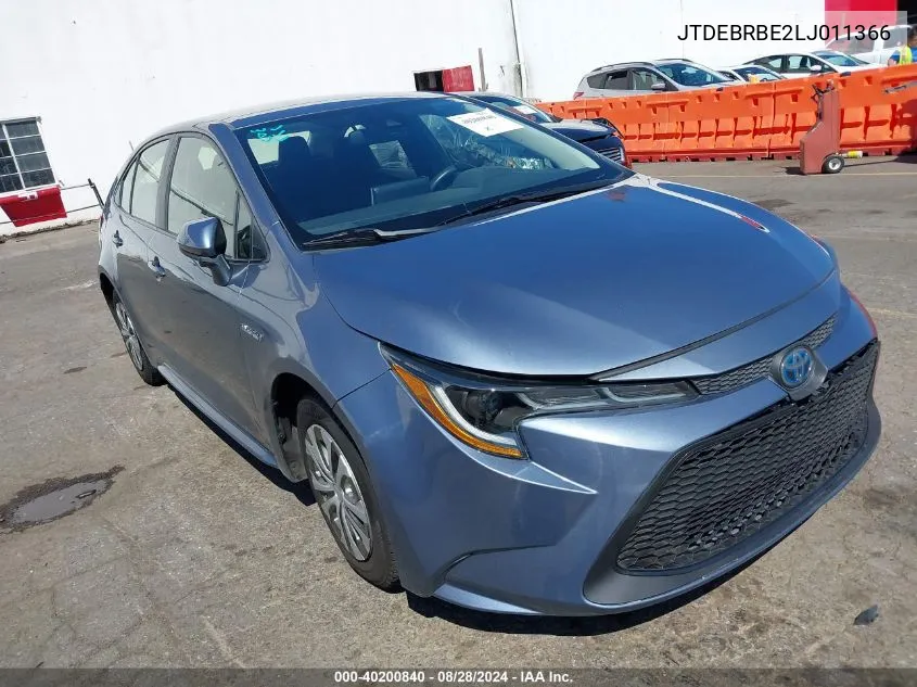 2020 Toyota Corolla Hybrid Le VIN: JTDEBRBE2LJ011366 Lot: 40200840