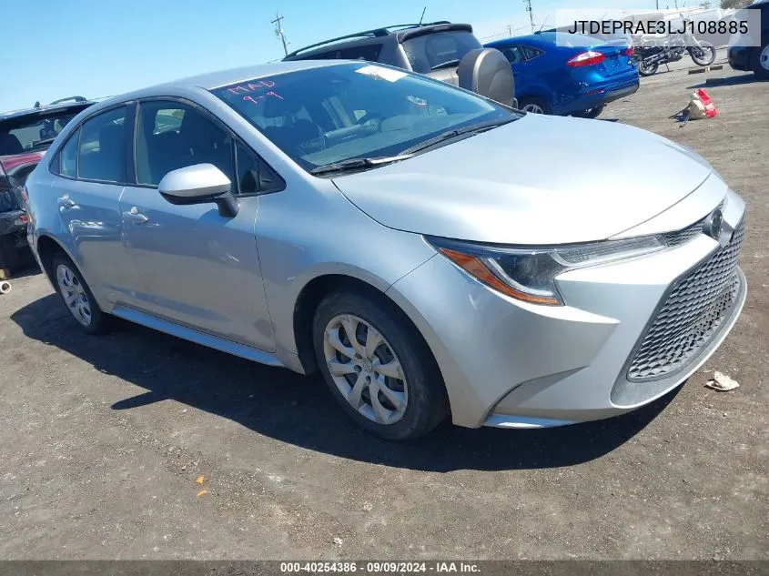 2020 Toyota Corolla Le VIN: JTDEPRAE3LJ108885 Lot: 40254386