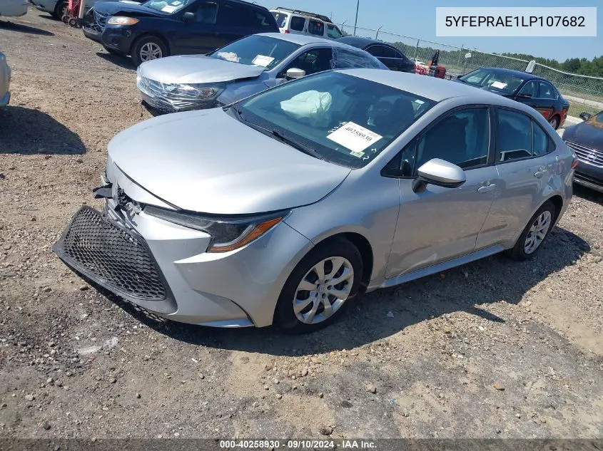 2020 Toyota Corolla Le VIN: 5YFEPRAE1LP107682 Lot: 40258930