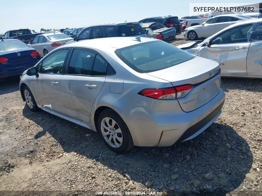 2020 Toyota Corolla Le VIN: 5YFEPRAE1LP107682 Lot: 40258930