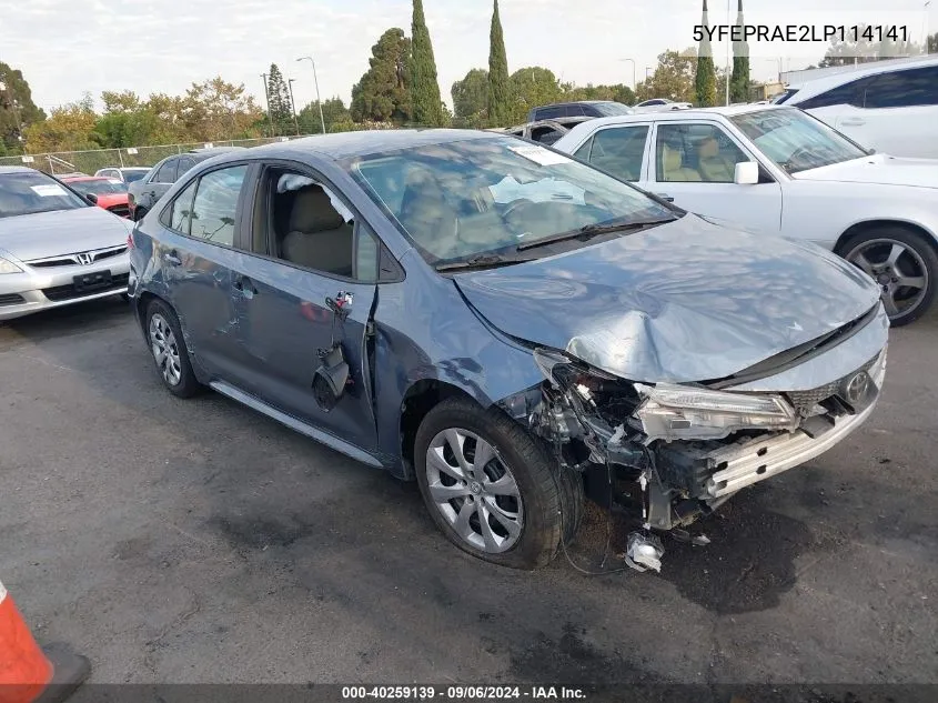 5YFEPRAE2LP114141 2020 Toyota Corolla Le