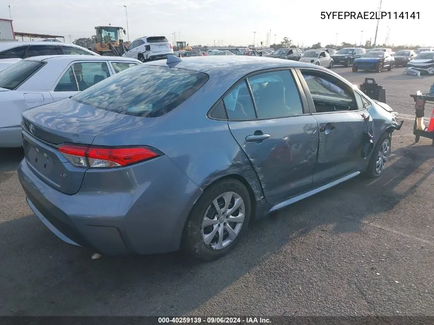 5YFEPRAE2LP114141 2020 Toyota Corolla Le