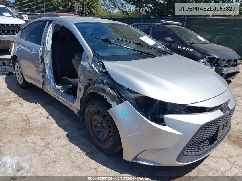 2020 Toyota Corolla Le VIN: JTDEPRAE2LJ053829 Lot: 40269724