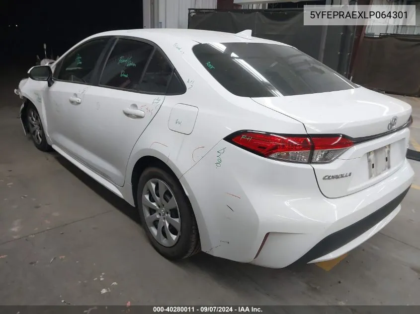 5YFEPRAEXLP064301 2020 Toyota Corolla Le