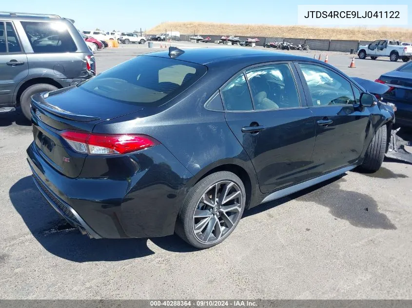 2020 Toyota Corolla Se VIN: JTDS4RCE9LJ041122 Lot: 40288364