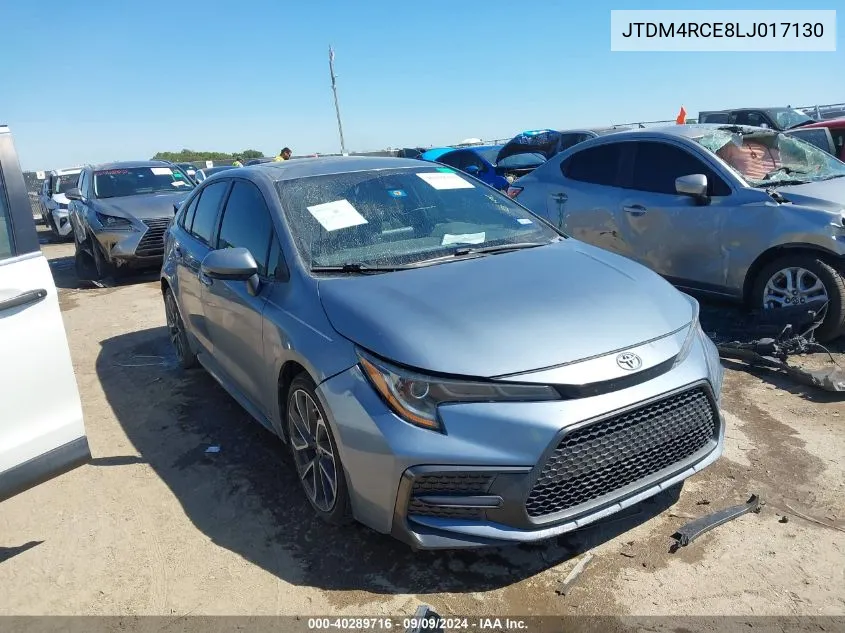 2020 Toyota Corolla Se 6Mt VIN: JTDM4RCE8LJ017130 Lot: 40289716