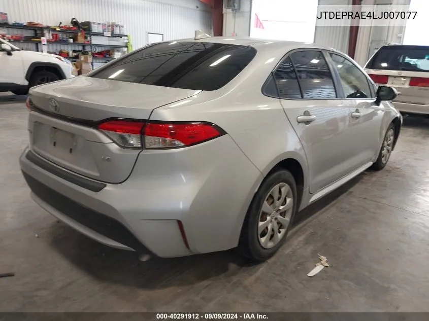 JTDEPRAE4LJ007077 2020 Toyota Corolla Le