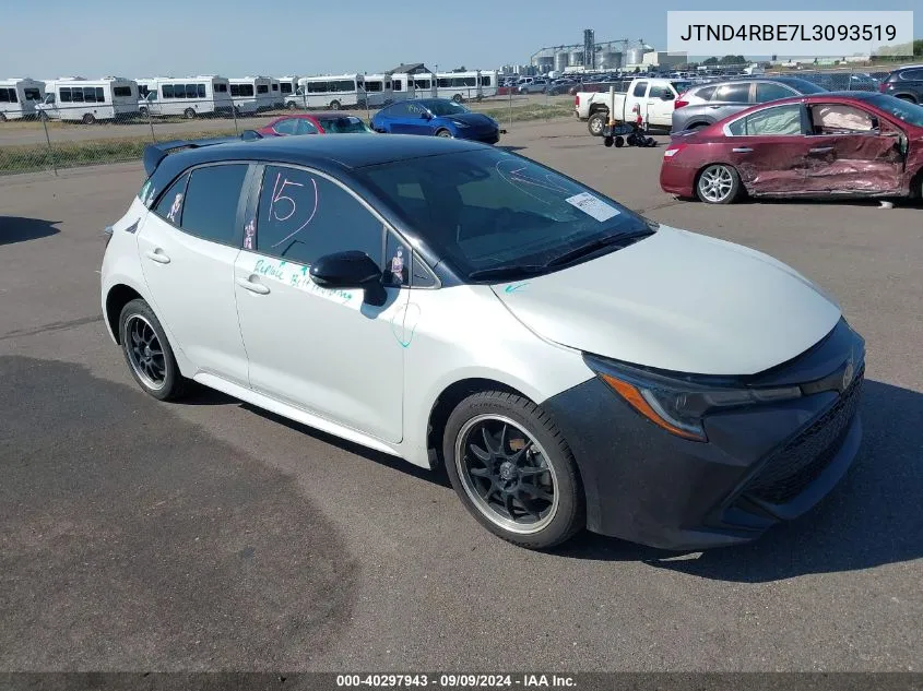 2020 Toyota Corolla Se VIN: JTND4RBE7L3093519 Lot: 40297943