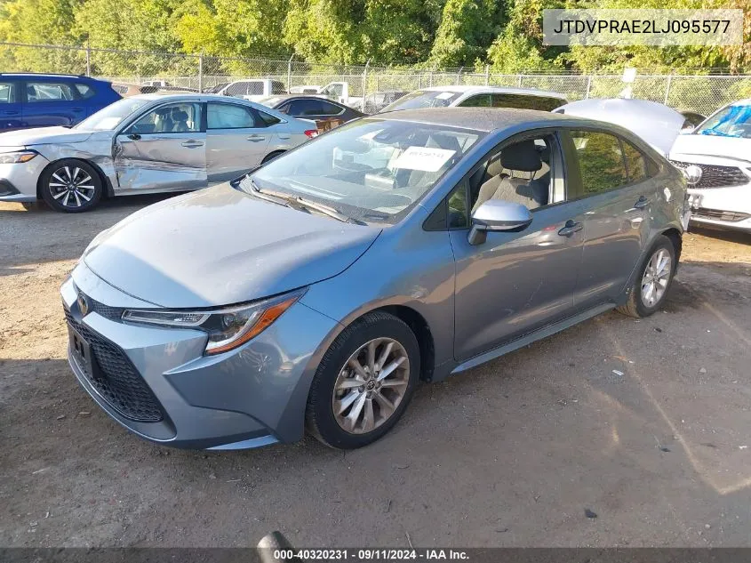 2020 Toyota Corolla Le VIN: JTDVPRAE2LJ095577 Lot: 40320231