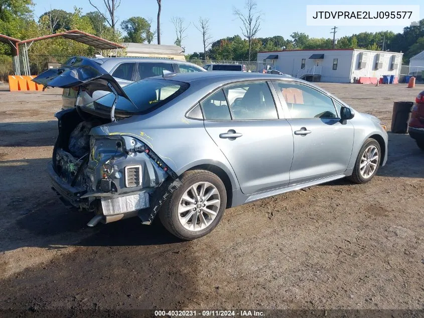 2020 Toyota Corolla Le VIN: JTDVPRAE2LJ095577 Lot: 40320231