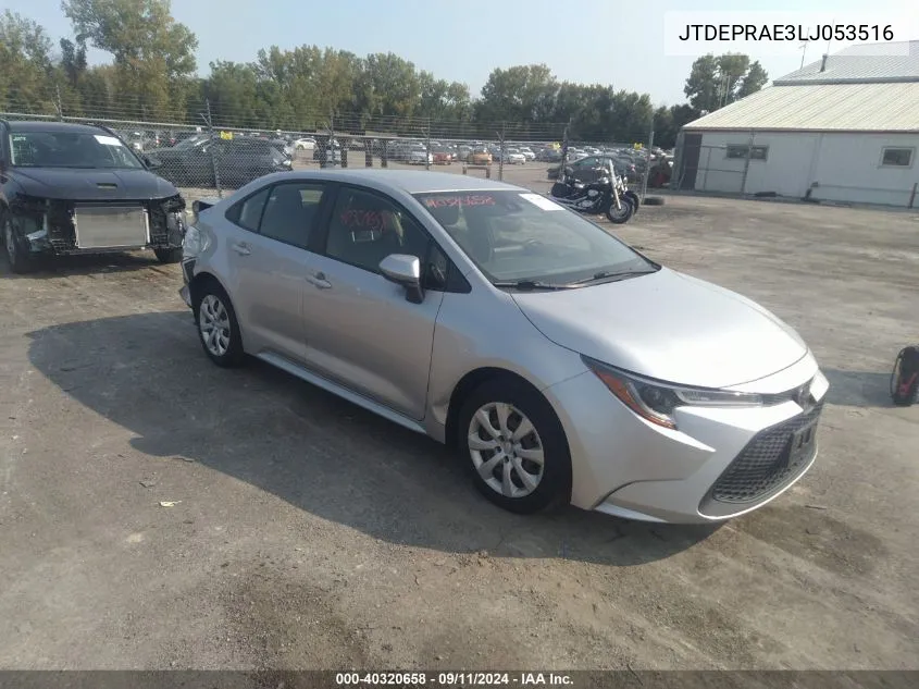 JTDEPRAE3LJ053516 2020 Toyota Corolla Le