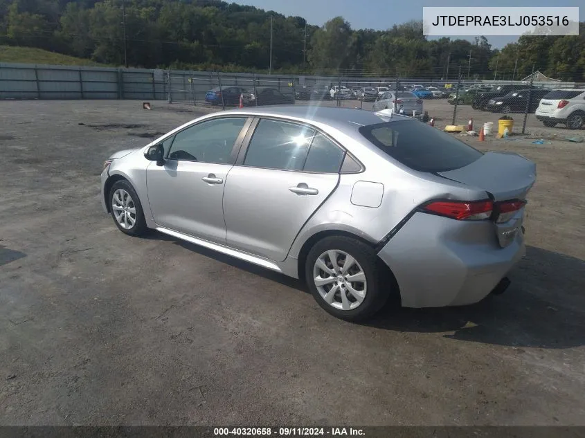 2020 Toyota Corolla Le VIN: JTDEPRAE3LJ053516 Lot: 40320658