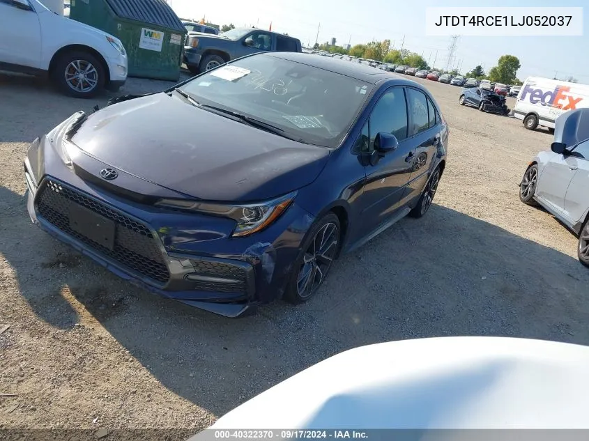 2020 Toyota Corolla Xse VIN: JTDT4RCE1LJ052037 Lot: 40322370