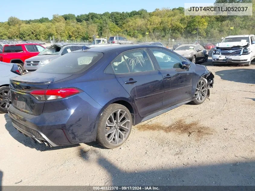 2020 Toyota Corolla Xse VIN: JTDT4RCE1LJ052037 Lot: 40322370