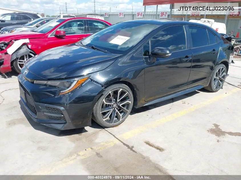 2020 Toyota Corolla Xse VIN: JTDT4RCE4LJ023096 Lot: 40324975