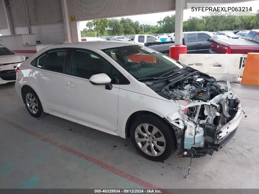 5YFEPRAEXLP063214 2020 Toyota Corolla Le