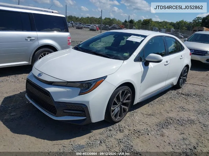 2020 Toyota Corolla Se VIN: JTDS4RCE5LJ052862 Lot: 40330664