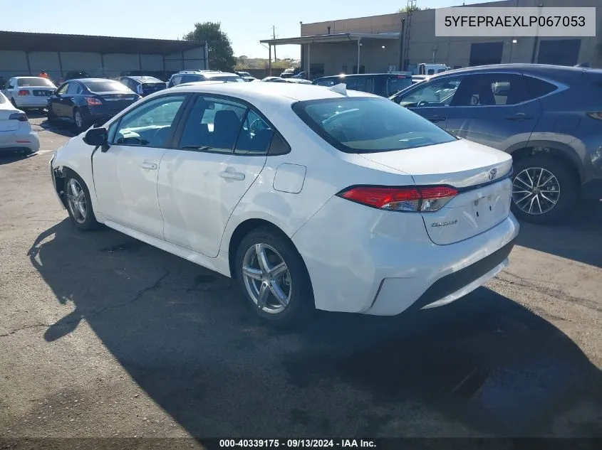 2020 Toyota Corolla Le VIN: 5YFEPRAEXLP067053 Lot: 40339175