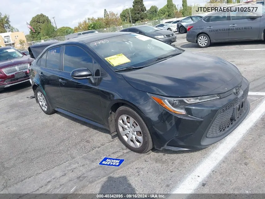 2020 Toyota Corolla Le VIN: JTDEPRAE6LJ102577 Lot: 40342895