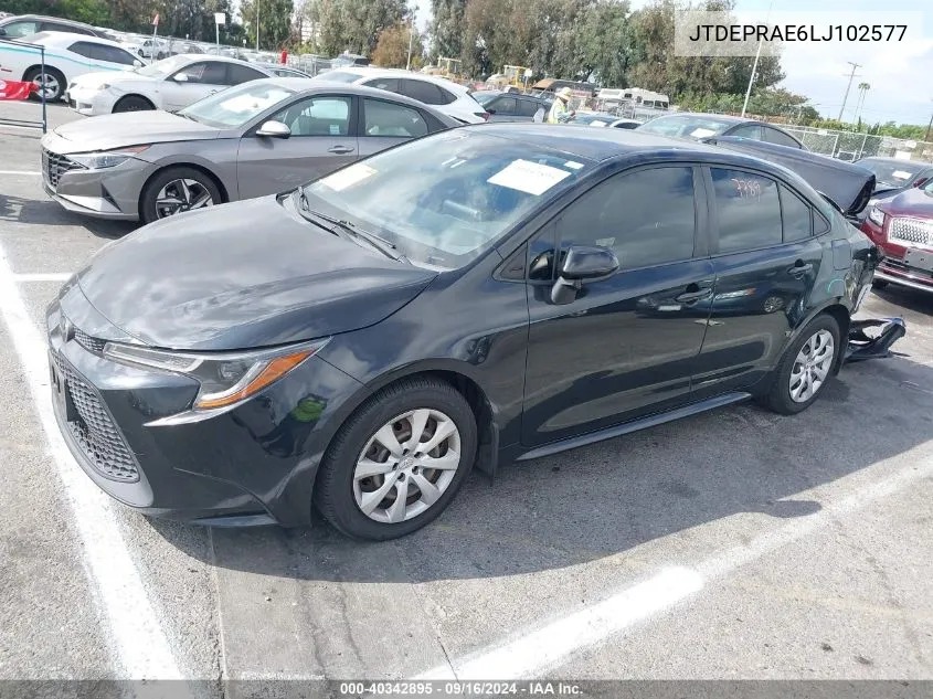 2020 Toyota Corolla Le VIN: JTDEPRAE6LJ102577 Lot: 40342895