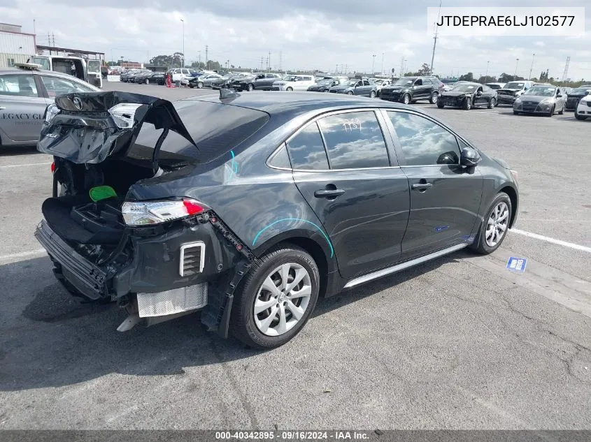 2020 Toyota Corolla Le VIN: JTDEPRAE6LJ102577 Lot: 40342895